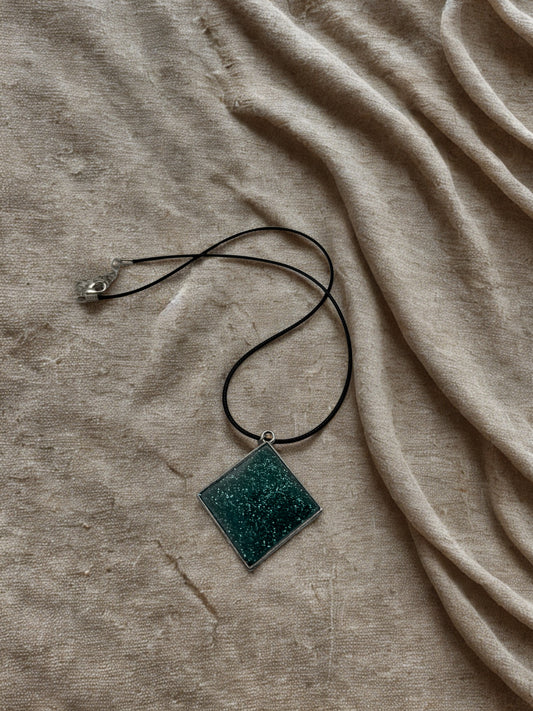 Green Glitter Pendant