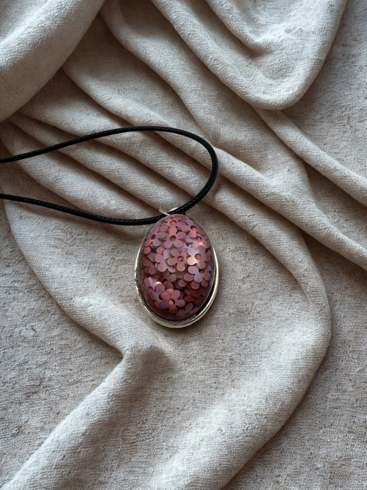 Dark Pink Flower Pendant