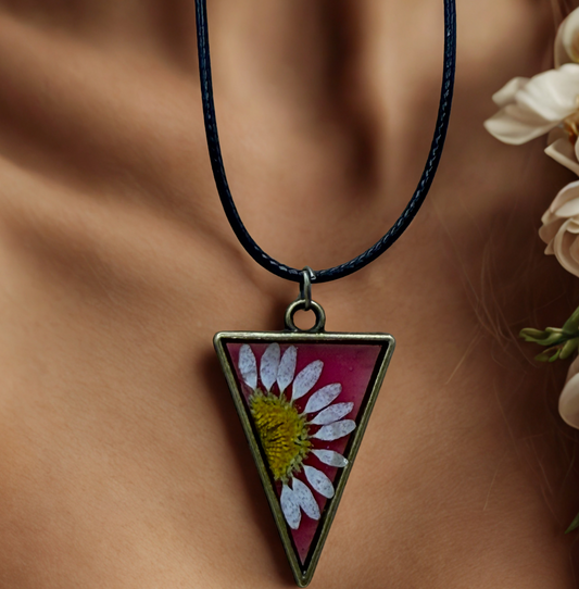 Pink Half Flower Pendant