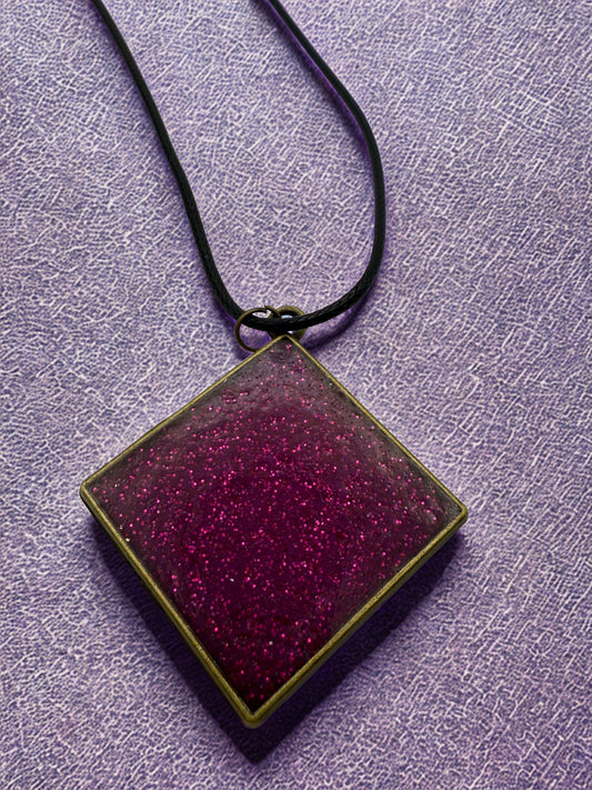 Pink Glitter Pendant
