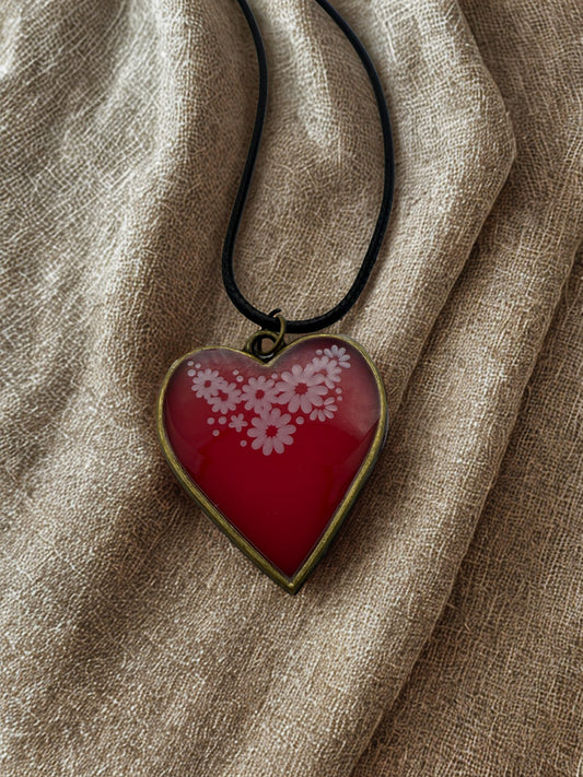 Heart Flower Pendant