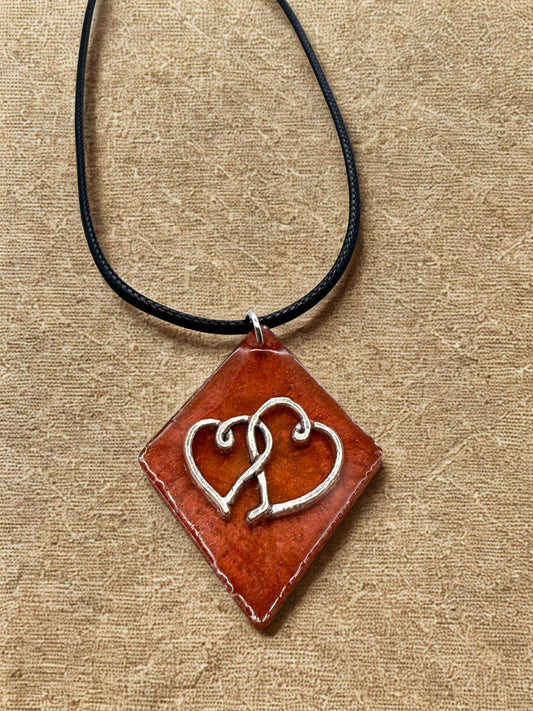Rust Heart Pendant